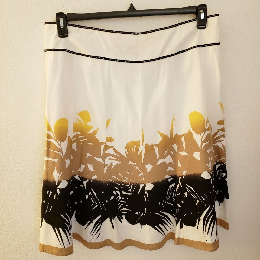 Sherry TaylorVintage Ramie/Cotton Printed A-Line Skirt Size 2X NWOT Runs Small